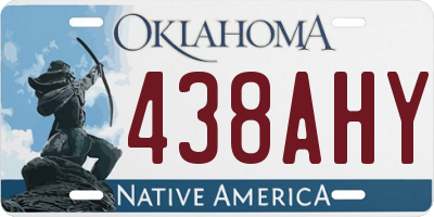 OK license plate 438AHY