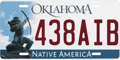 OK license plate 438AIB