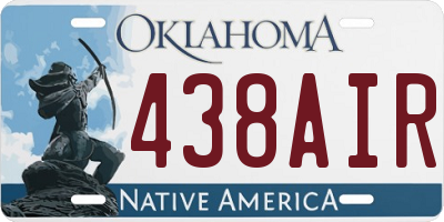 OK license plate 438AIR
