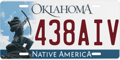 OK license plate 438AIV