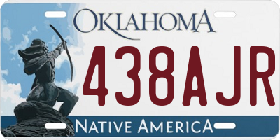 OK license plate 438AJR
