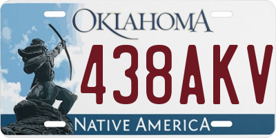 OK license plate 438AKV
