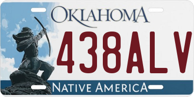 OK license plate 438ALV