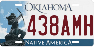 OK license plate 438AMH