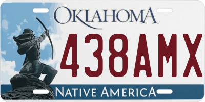 OK license plate 438AMX