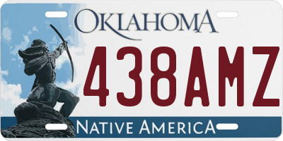 OK license plate 438AMZ