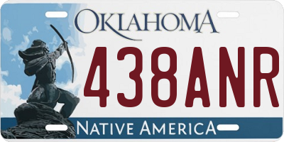 OK license plate 438ANR