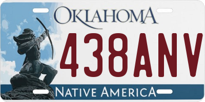 OK license plate 438ANV