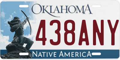 OK license plate 438ANY