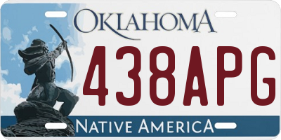 OK license plate 438APG