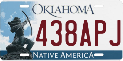 OK license plate 438APJ