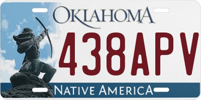 OK license plate 438APV