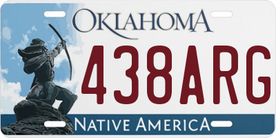 OK license plate 438ARG