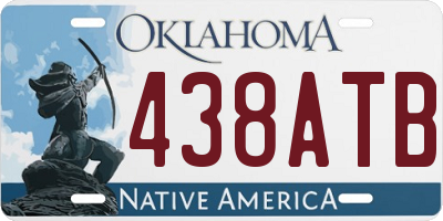 OK license plate 438ATB