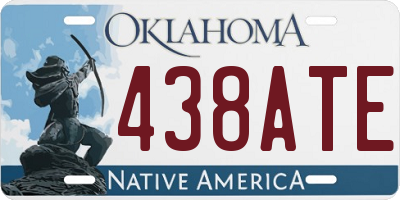 OK license plate 438ATE