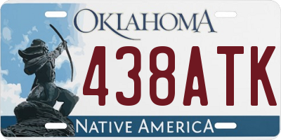 OK license plate 438ATK