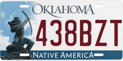OK license plate 438BZT