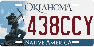 OK license plate 438CCY