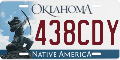 OK license plate 438CDY