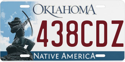 OK license plate 438CDZ