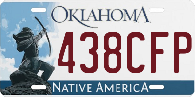 OK license plate 438CFP