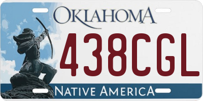 OK license plate 438CGL
