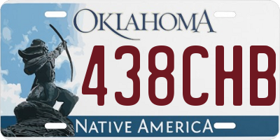 OK license plate 438CHB