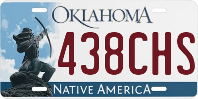 OK license plate 438CHS