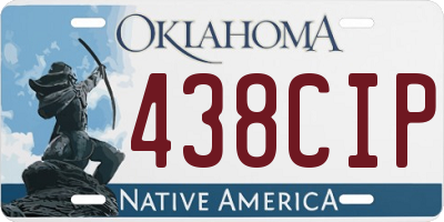 OK license plate 438CIP