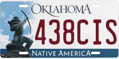 OK license plate 438CIS