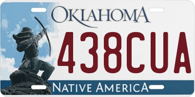 OK license plate 438CUA