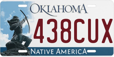 OK license plate 438CUX
