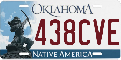 OK license plate 438CVE