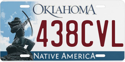 OK license plate 438CVL