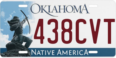 OK license plate 438CVT