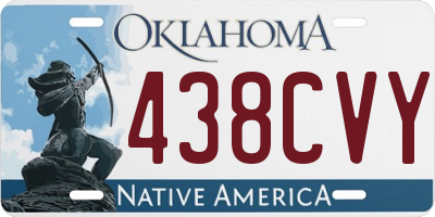 OK license plate 438CVY