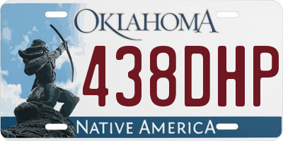 OK license plate 438DHP