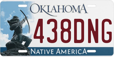 OK license plate 438DNG