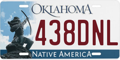 OK license plate 438DNL