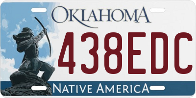 OK license plate 438EDC