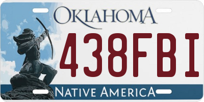 OK license plate 438FBI