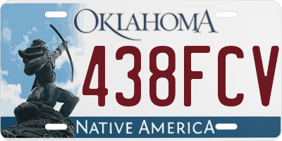 OK license plate 438FCV