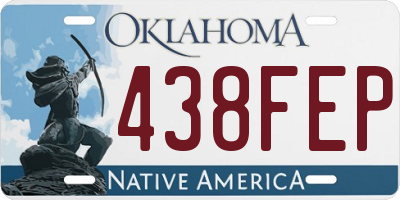 OK license plate 438FEP