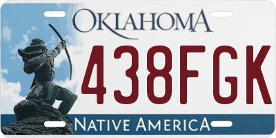 OK license plate 438FGK