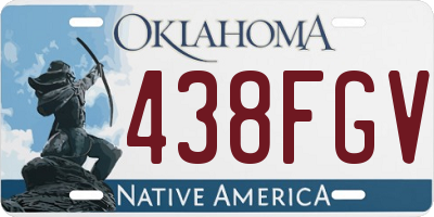 OK license plate 438FGV