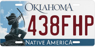 OK license plate 438FHP