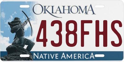 OK license plate 438FHS