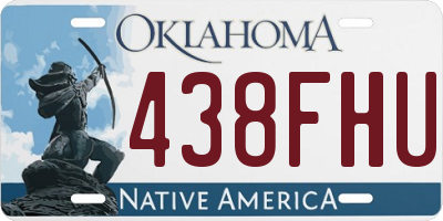 OK license plate 438FHU