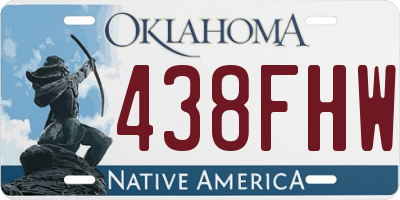 OK license plate 438FHW