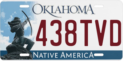 OK license plate 438TVD